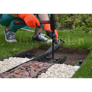 Bordure de jardin flexible avec piquets - 6 mètres