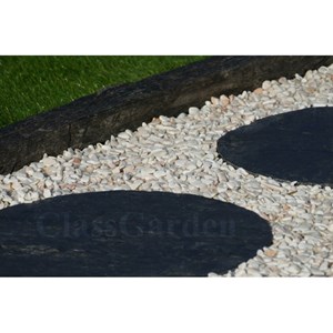 Pas japonais ardoise rond 60 cm - pack de 10 pièces