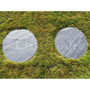 Pas japonais ardoise rond 60 cm - pack de 10 pièces