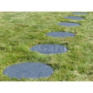 Pas japonais ardoise rond 60 cm - pack de 12 pièces
