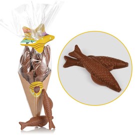 Cornet de sardines en chocolat au lait
