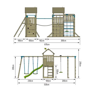 Aire de jeux xxl double tours
