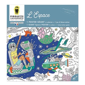 Poster geant - coloriage - l'espace