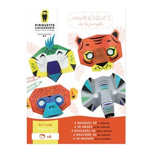 Mes masques de la jungle a colorier