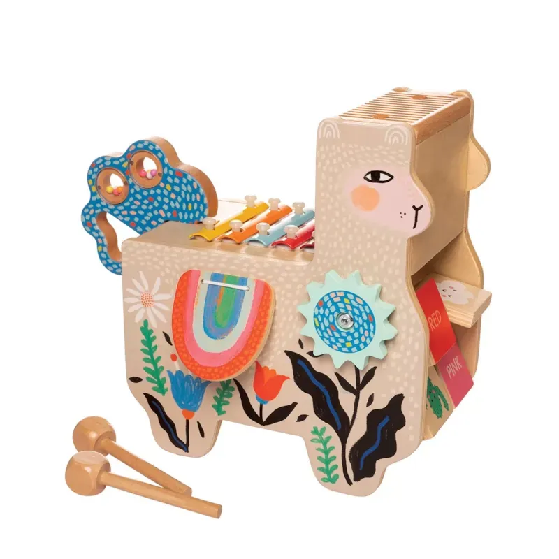 Lili lama musical en bois (Manhattan Toy) - Couverture
