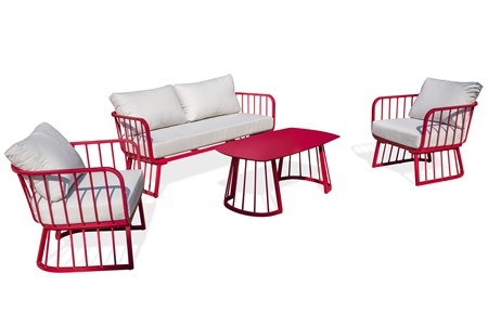 Salon de jardin 4 places en aluminium