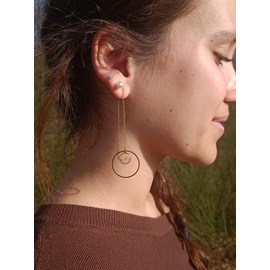 Boucles d’oreilles isaline en acier inoxydable et fleurs sauvages