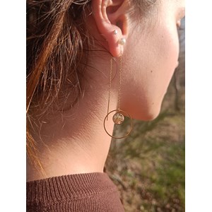 Boucles d’oreilles isaline en acier inoxydable et fleurs sauvages
