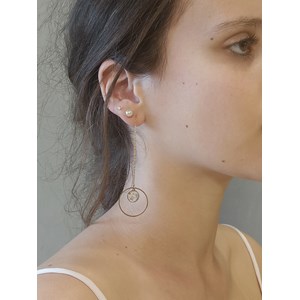 Boucles d’oreilles isaline en acier inoxydable et fleurs sauvages