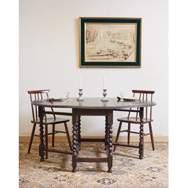 Table à manger pliante en acajou n°630