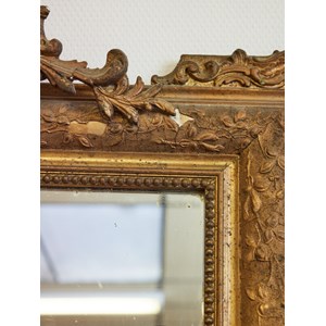 Grand miroir en bois doré n°1021