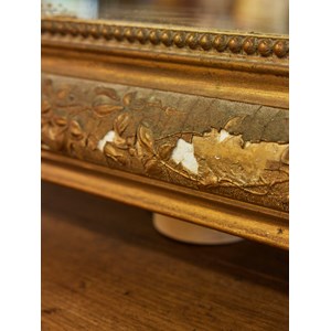 Grand miroir en bois doré n°1021