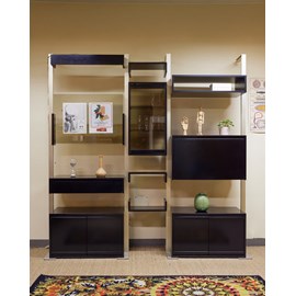 Etagères modulables ligne roset en aluminium brossé n°244