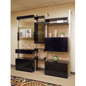 Etagères modulables ligne roset en aluminium brossé n°244