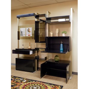 Etagères modulables ligne roset en aluminium brossé n°244