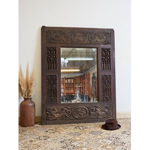 Grand miroir piqué gothique n°1022