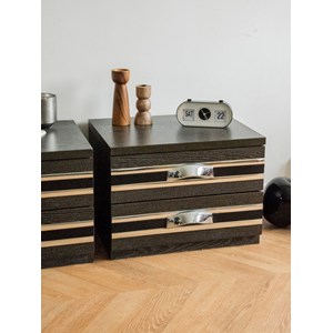 Paire de chevets en bois et métal n°684