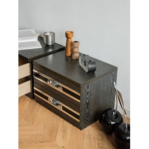 Paire de chevets en bois et métal n°684