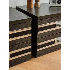 Paire de chevets en bois et métal n°684