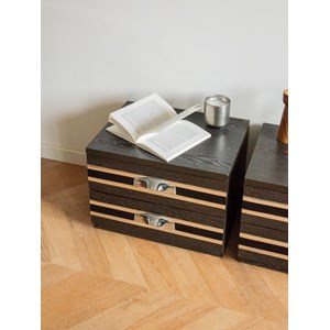 Paire de chevets en bois et métal n°684