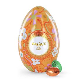 L'oeuf métal floral garni de petits œufs