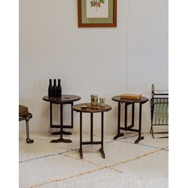 3 tables d'appoint en bois n°755