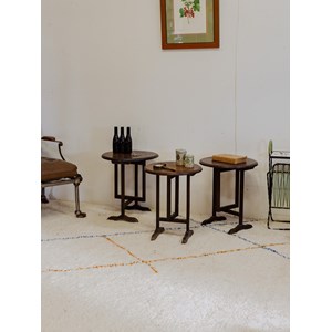 3 tables d'appoint en bois n°755