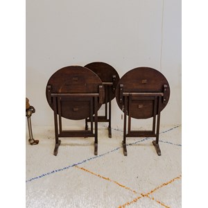 3 tables d'appoint en bois n°755