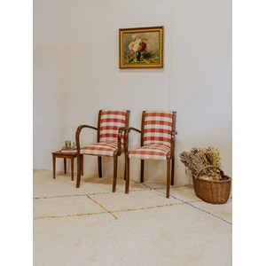 Paire de fauteuils à motifs vichy n°745