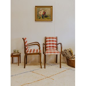Paire de fauteuils à motifs vichy n°745