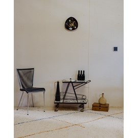 Desserte en fer noir et céramique colorée n°264