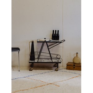 Desserte en fer noir et céramique colorée n°264