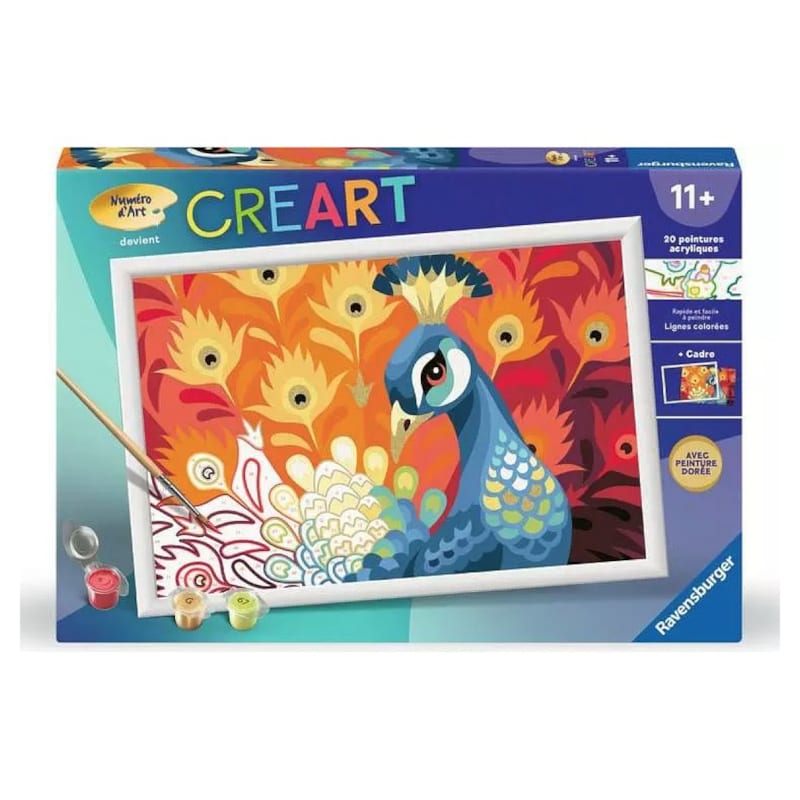 Creart kids peinture au numero paon
