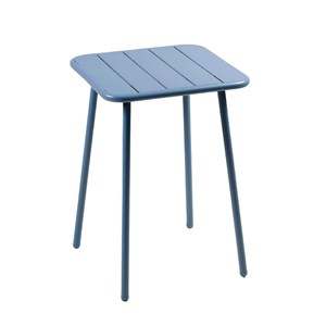 Bergame table carrée 2 places 50x50cm bleu