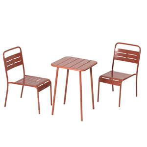 Bergame table carrée 2 places 50x50cm terracotta