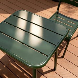 Bergame table carrée 2 places 50x50cm vert