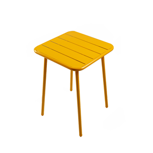 Bergame table carrée 2 places 50x50cm jaune