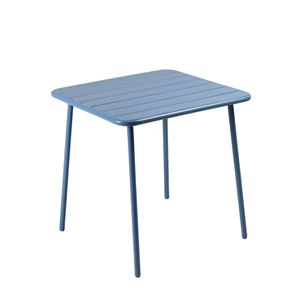 Bergame table carrée 4 places 70x70cm bleu