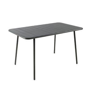 Bergame table de jardin 4 à 6 places 120cm gris foncé