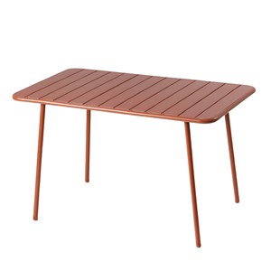 Bergame table de jardin 4 à 6 places 120cm terracotta