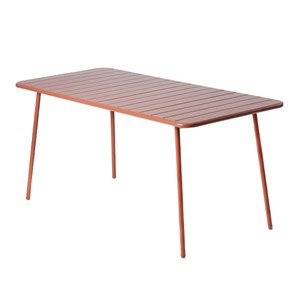 Bergame table de jardin 6 places 160cm terracotta