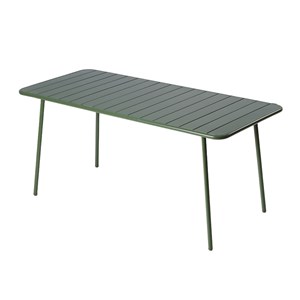 Bergame table de jardin 6 places 160cm vert