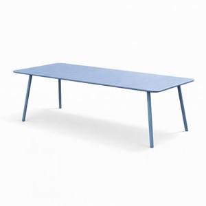 Bergame table de jardin 8-10 places 200cm bleu