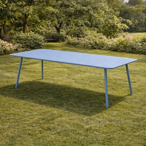 Bergame table de jardin 8-10 places 200cm bleu