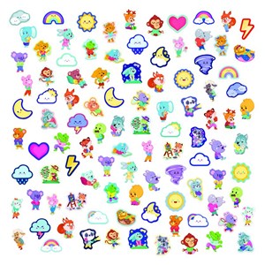 100 autocollants - les emotions