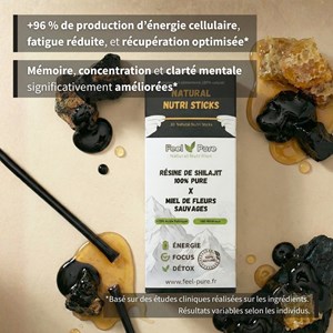 Natural nutri sticks : shilajit & miel (30 sticks)