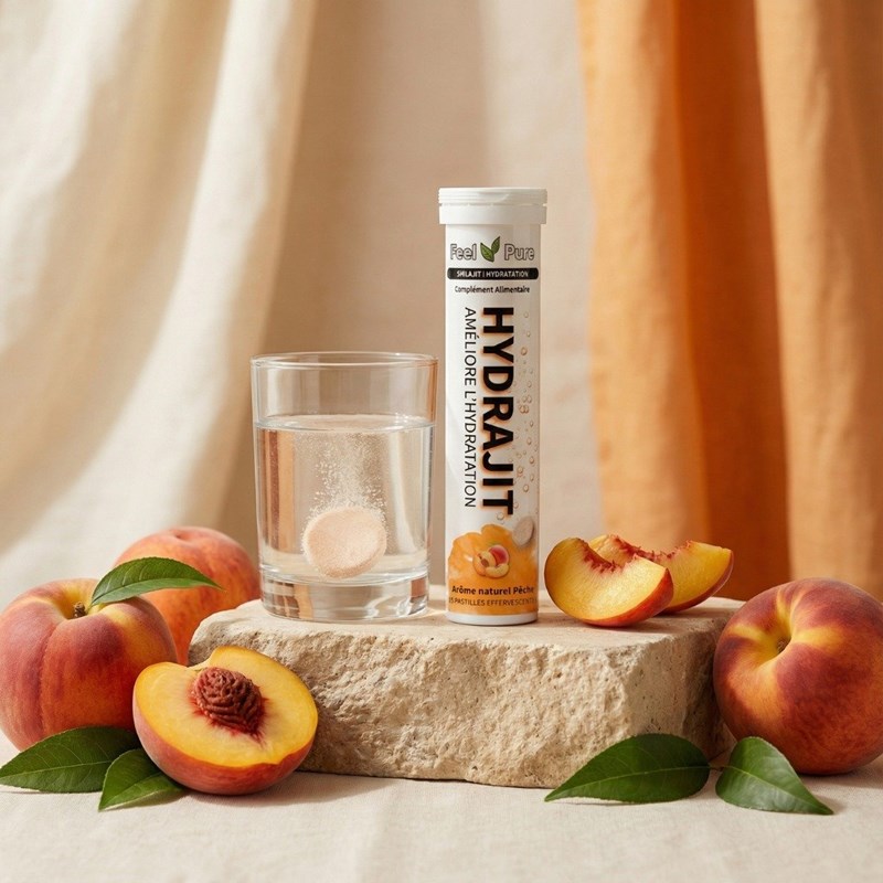 Hydrajit - pastilles hydratation & shilajit (goût pêche)