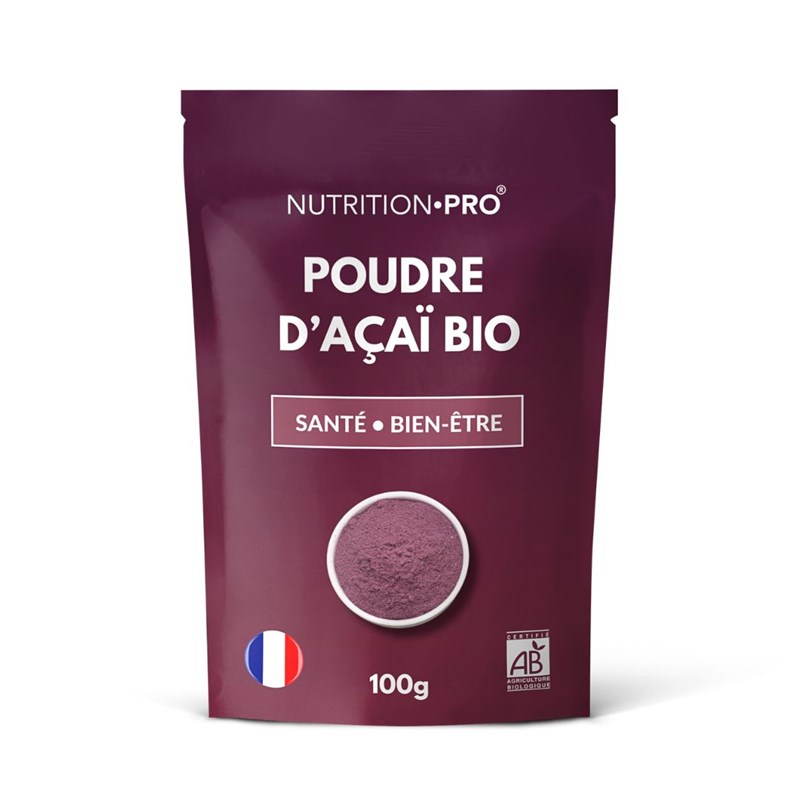 Nutrition Pro - Acai bio poudre 100g antioxydants et energie
