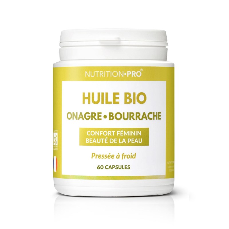 Huile onagre bourrache bio 120 capsules peau hydratee et equilibre