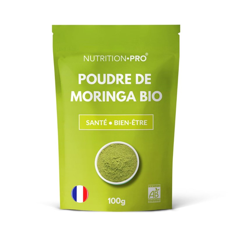 Nutrition Pro - Moringa bio poudre 100g energie et defenses naturelles